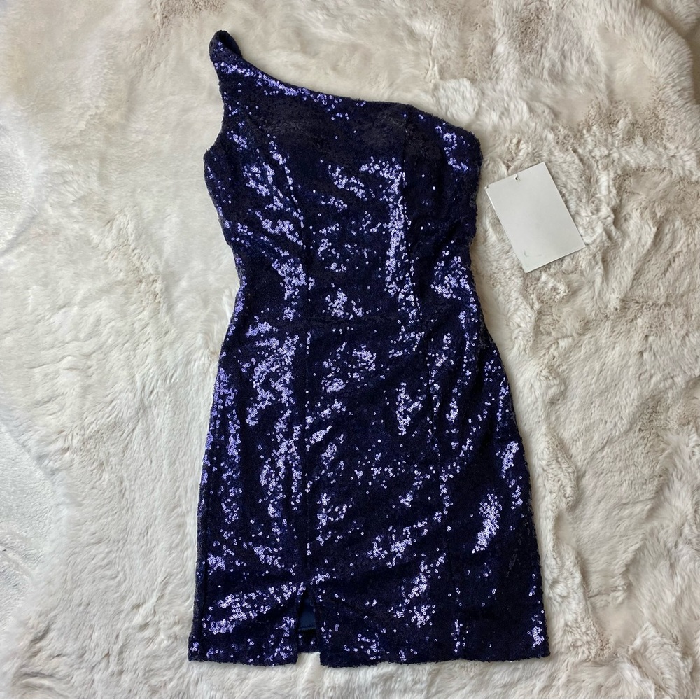 One Shoulder Sequined Dress